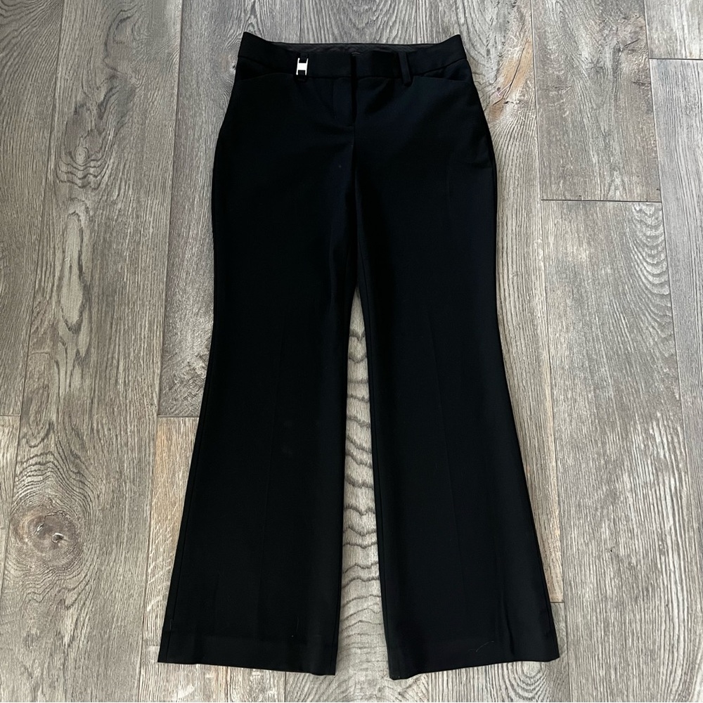 EXPRESS Editor Black Flare Dress Pants Size 0S